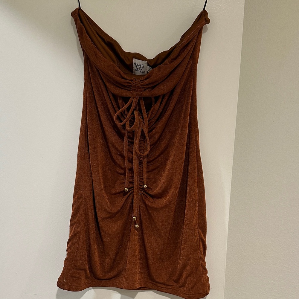 Princess Polly Sparkly Rust mini dress